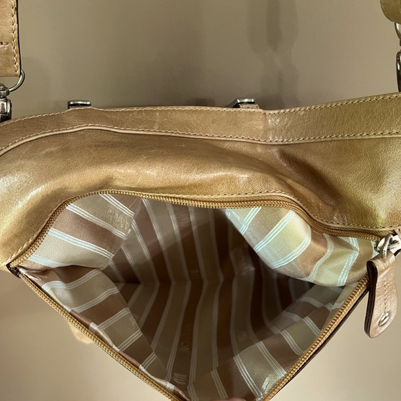 Antoni Lightly Distressed Leather Handbag -Latte - Picture 9 of 13